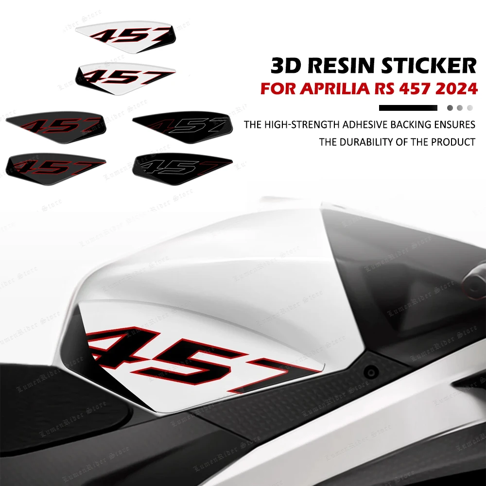 

For Aprilia RS 457 RS457 2024 Motorcycle Accessories 3D Epoxy Resin Tank Pad Protection Sticker New Decorative Decal