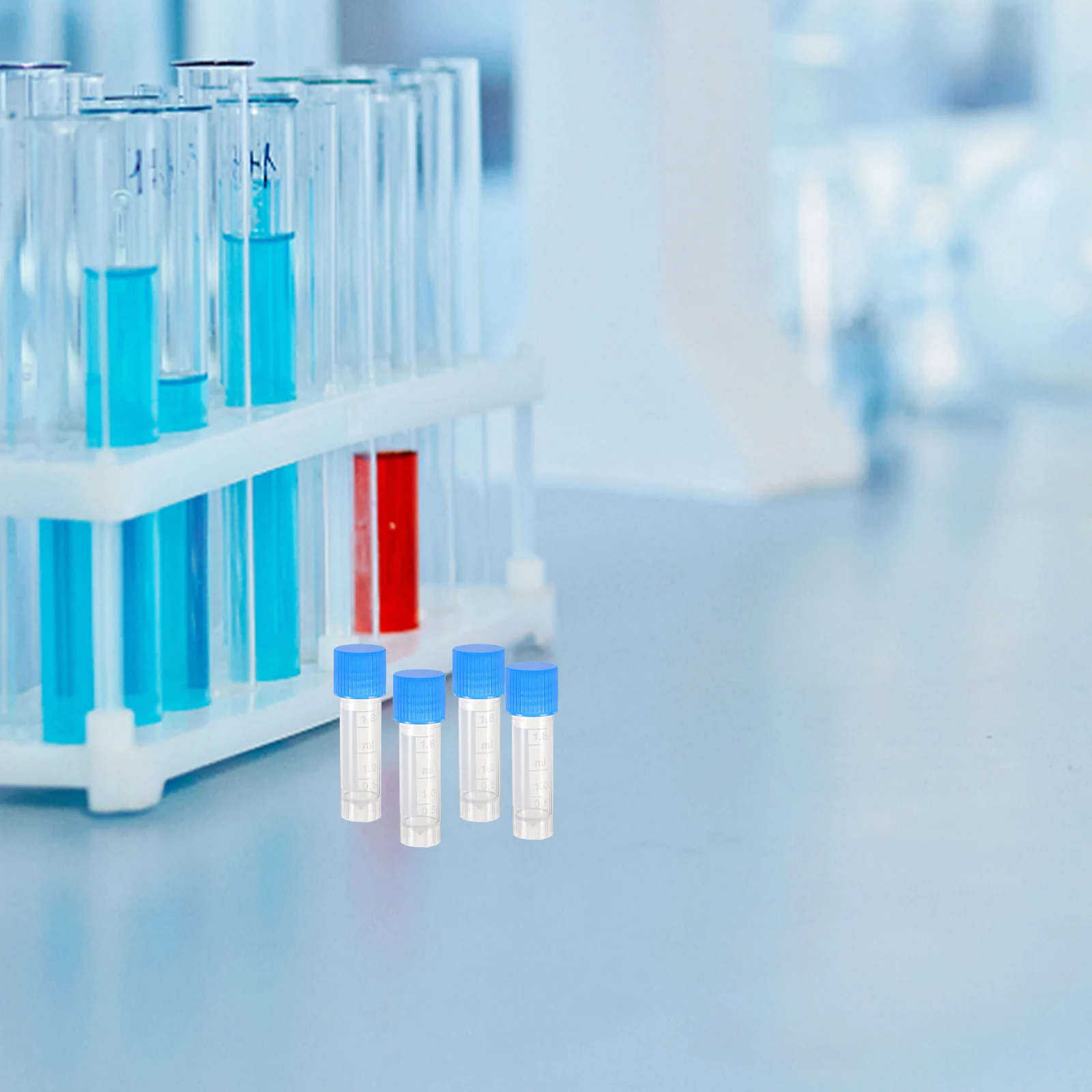 1.8ml Freezing Tubes Cryovial Premium Material for Cold Storage Sample Preservation Screw Cap Design Plastic Test Tube for Lab