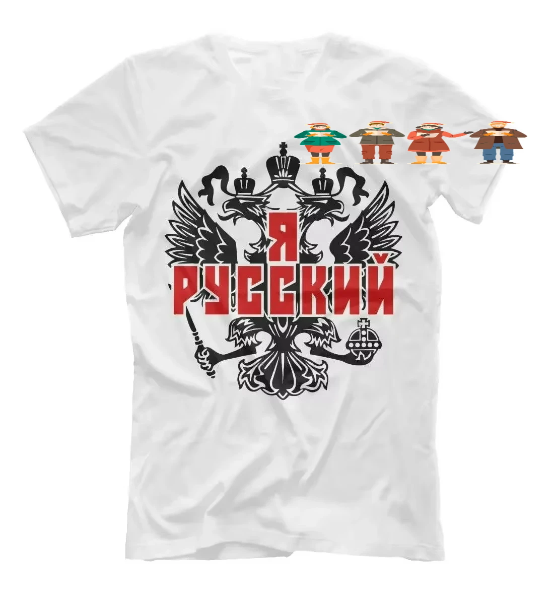 Russian Double-headed Eagle Symbolism Ornament T-Shirt 100% Cotton O-Neck Summer Short Sleeve Casual Mens T-shirt Size S-3XL
