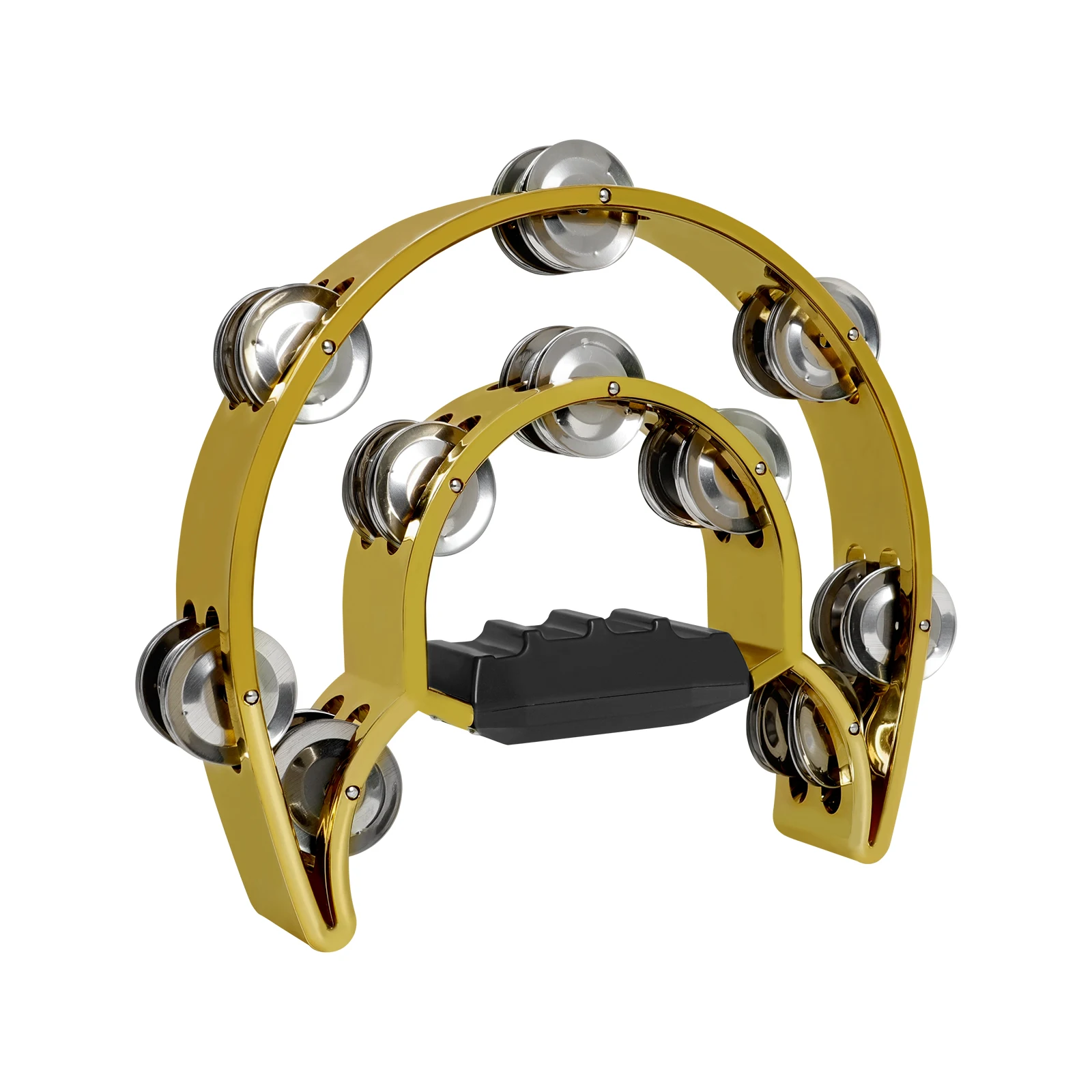 Orff Hand Bell Colorful Tambourine Double Layer Hand Bell Drum Kids Music Gift Educational Toys KTV Party Percussion Instrument