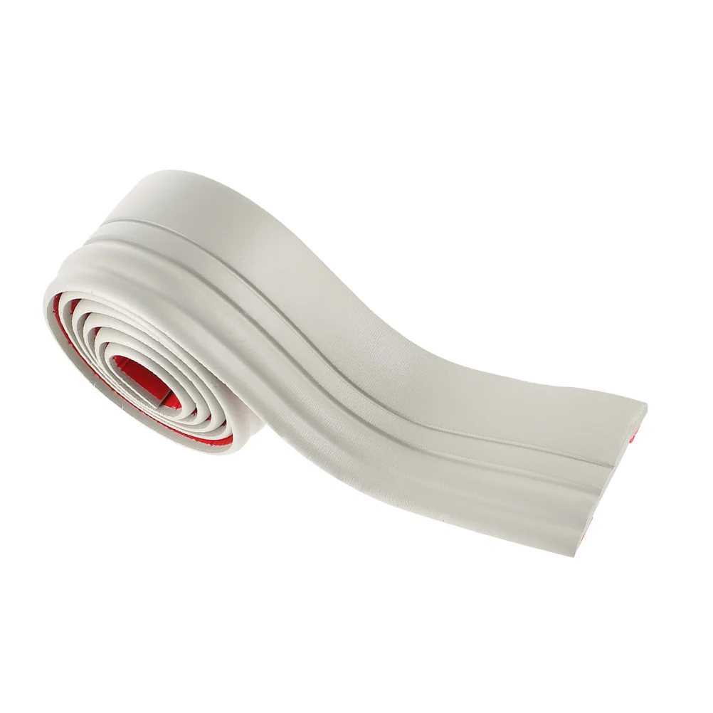 Acabamento de Canto de Parede Flexível 1 Rolo Material NBR Autoadesivo para Acabamento de Parede e Linha de Pé