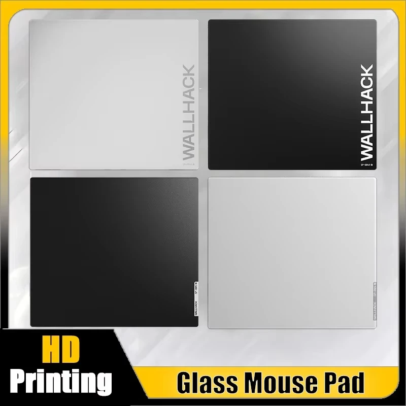 W-Wallhack SP004 SP005 YUME Tempered Glass Gaming Mouse Pad Frosted Surface For FPS Gaming Office Desktop Custom Mat Accessories