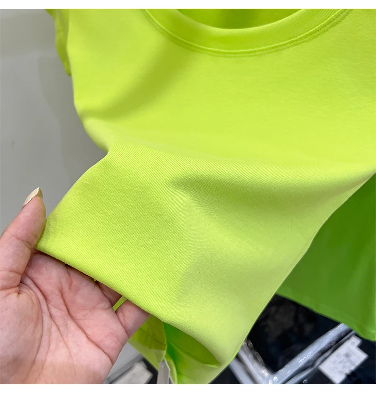 2026 Sexy Quadratischer Ausschnitt Slim T-Shirt Damen Baumwolle Elastisch Basic Einfarbig Lässige Oberteile Kurzarm Dünne T-Shirts Transparent – Detail 7