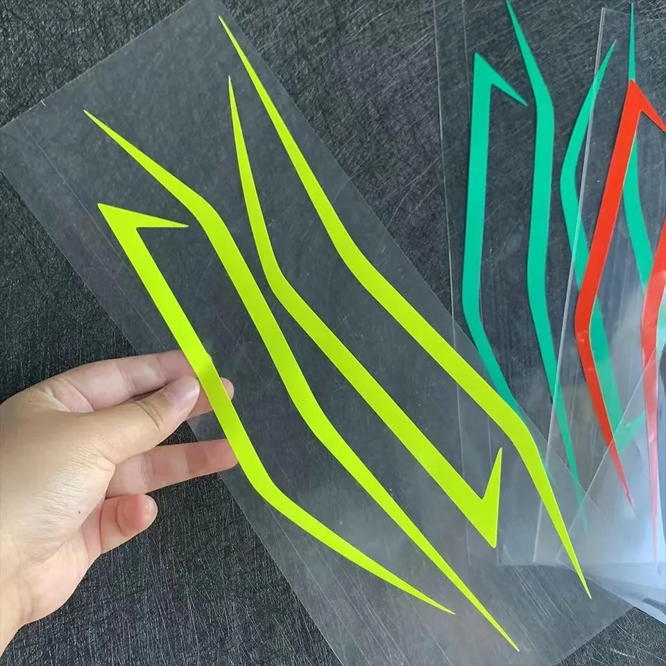 4PCS รถจักรยานยนต์ Fairing สติกเกอร์ตกแต่งสะท้อนแสง Cool ด้านหน้าดึงไฟหน้าสําหรับ Kawasaki Ninja NINJA400 H2 H2SX