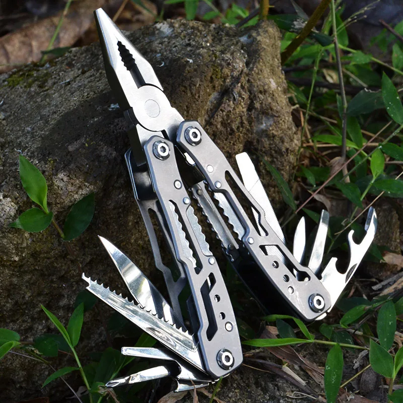 Alicce dobrável multifunções Pocket Knife, Sobrevivência ao ar livre, Ferramentas de caça, Ferramenta multi de aço inoxidável