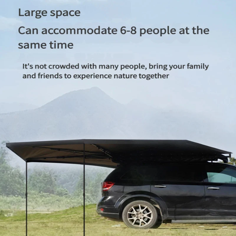 Hot Selling 360 Degree Roof Top Tent With Aluminum Alloy Windproof Tear-Resnt Waterproof Sunshade Car Awning 4 High Quality