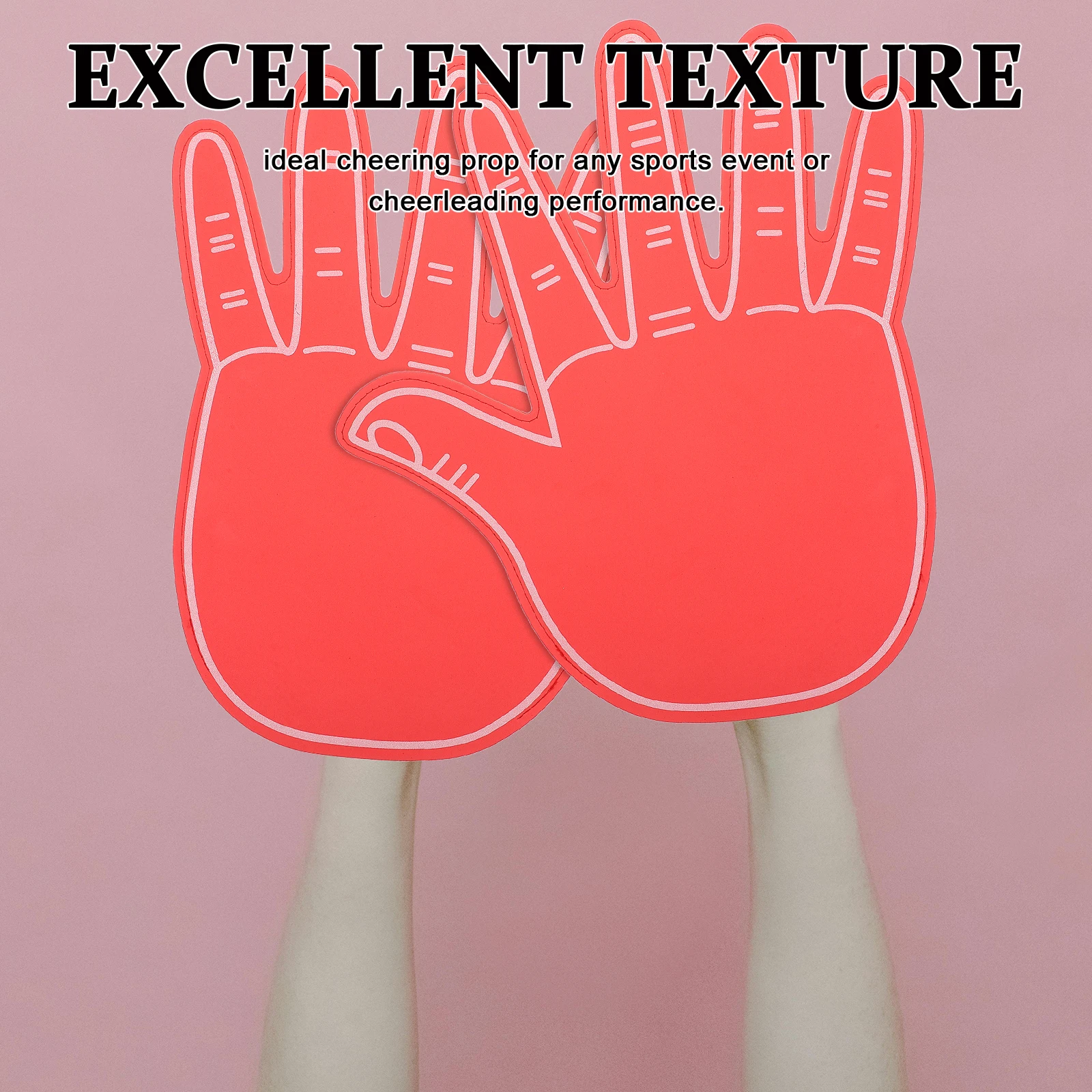 

Cheering Gloves Sports Foam Fingers Fan Red Hand Pom Props Giant EVA Soft Durable Vibrant Color Lightweight Portable Team Sport