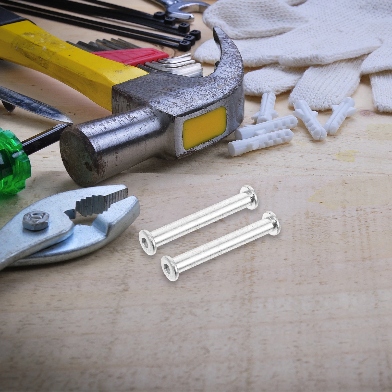 

4 Pcs Fixing Screws Folding Fan Nails Clamping Knob Cantilever Patio Umbrella Outdoor Replacement Parts Steel Accessories