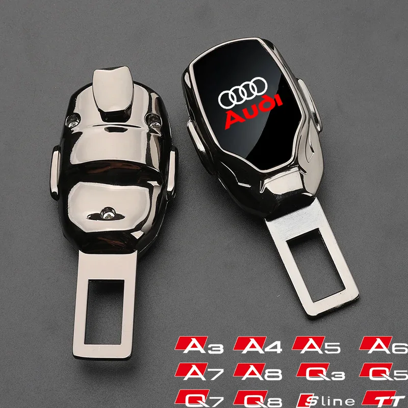 Car Seat Belt Clip Extension Plug Car Safety Seat Lock Buckle for audi sport RS A1 A3 A4 B7 B8 A5 A6 A7 A8 Q3 Q5 Q7 Q8 TT