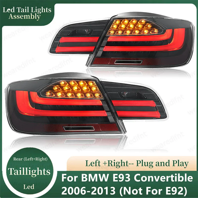 Feux arrière à LED pour BMW E93 Cabriolet LCI 328i 335i M3 2006-2013, feux arrière à LED, feux de freinage, feux de recul, plug and play