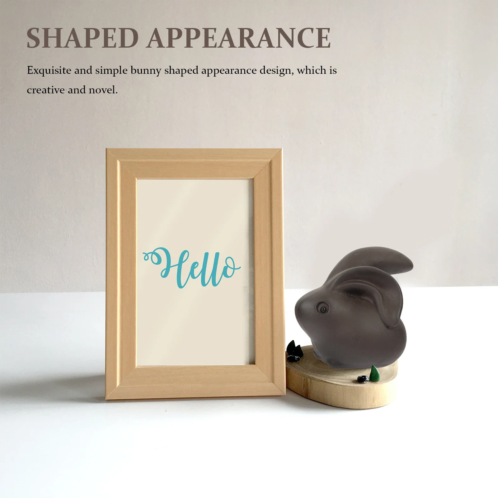 

1Pair Ceramic Rabbit Tea Pet Desktop Decoration Creative Bunny Statue Delicate Home Ornament Tea Tray Supplies