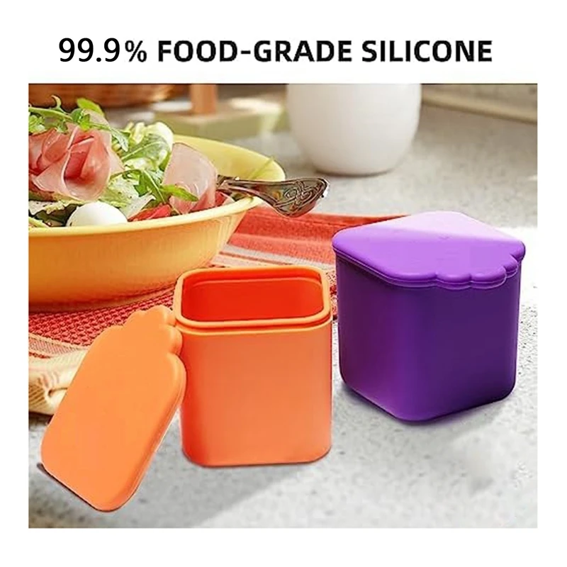 2PCS Dips Containers Lunch Box Containers Leakproof Salad Dressing Container Fits Most Bento Lunch Box To Go