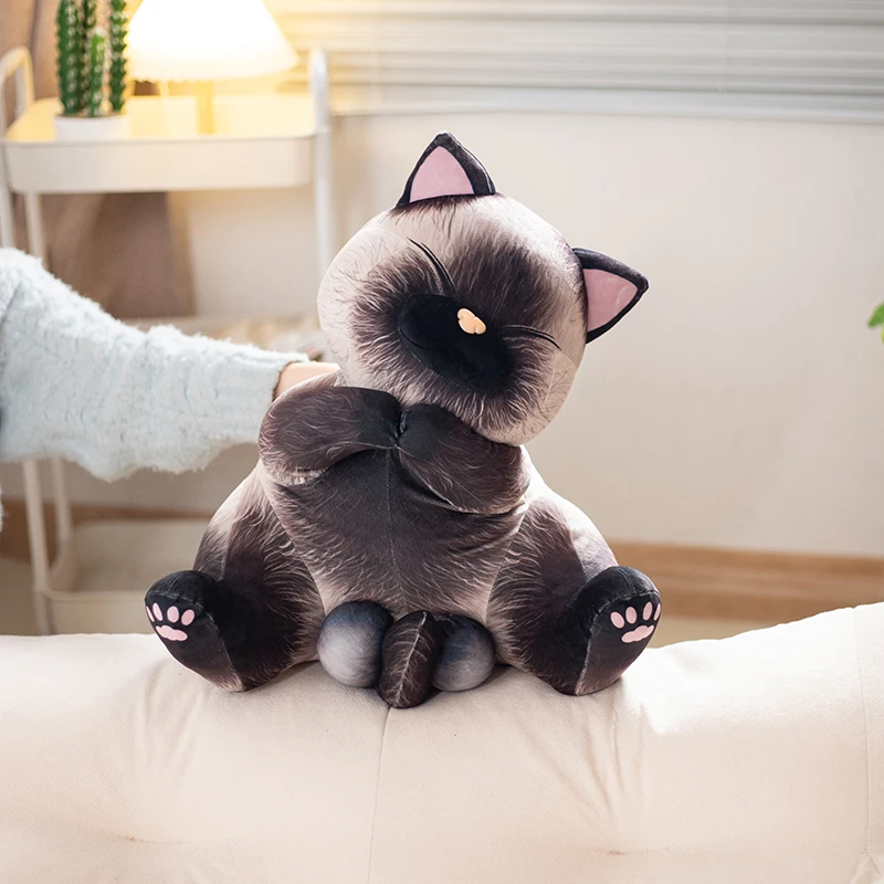 1pc 40/50cm Japanese Cute Pet Kittens Eggs Cats Plush Toys Soft Siamese Cat Stuffed Dolls Kawaii Animal Pillow For Children Gift