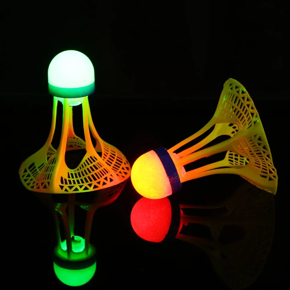 Pelotas de bádminton con luz LED, volantes de bádminton deportivos de espuma LED coloridos, suministros de bádminton luminosos para niños, 12-1 Uds.