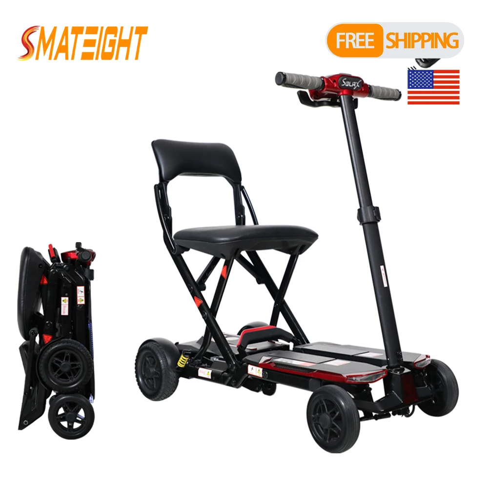 

4-Wheel Remote Folding Mobility Scooter for Adults super lightweight and compact plus NFC Electric Foldable Mobility Scooter