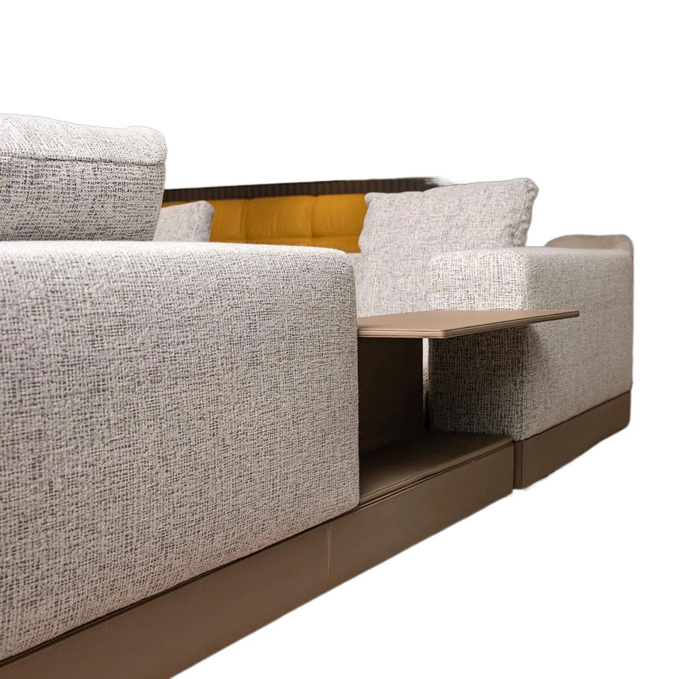 Italian minimalist Connelly fabric sofa light luxury modern large flat floor living room round princess corner special-shaped co