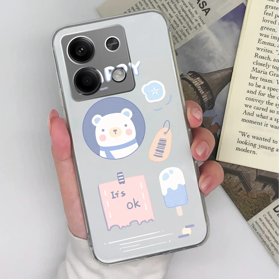 For Xiaomi Redmi Note 13 13 Pro 13Pro+ 5G Case Cute Cat Silicone Soft TPU Coque Protective Back Cover For Note13Pro Plus Funda