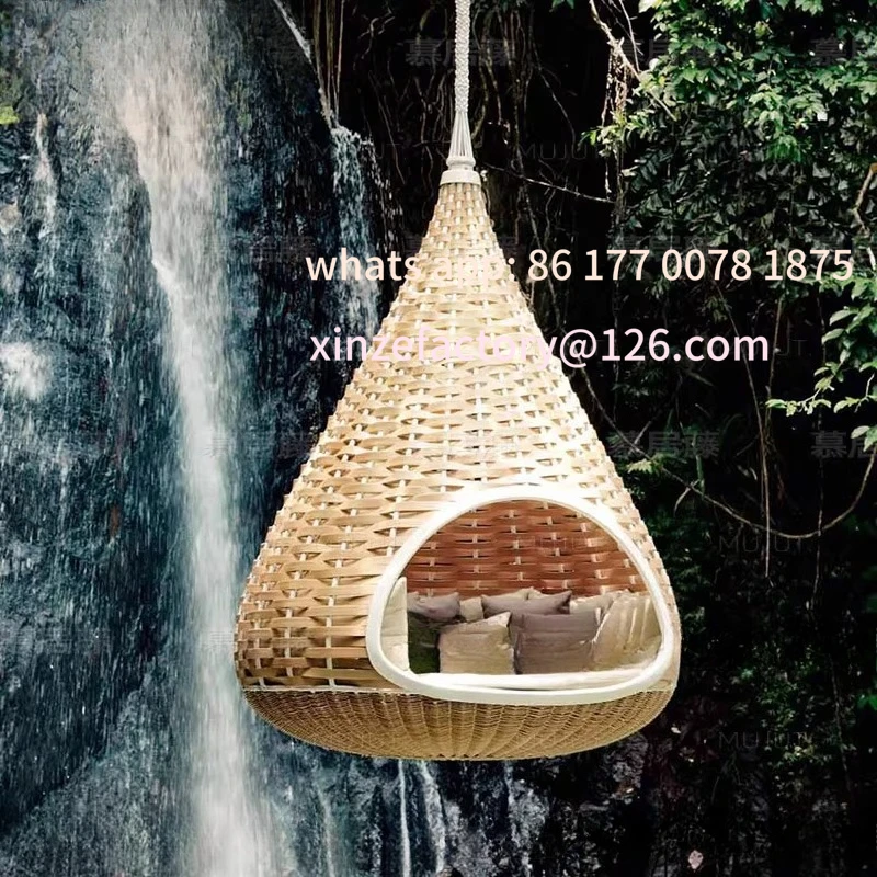 Customizable Outdoor Bird's Nest Bed Garden Chaise Lounge Homestay Swimming Pool Round Leisure Swing