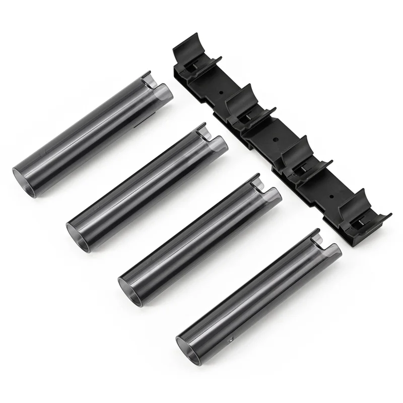 YHOLI-Wall Mounted Fishing Pole Rod Holder, 4 Tube Rod Rack, For Boat, Yacht, Garage Side Storage Tool Fishing Rod Holder