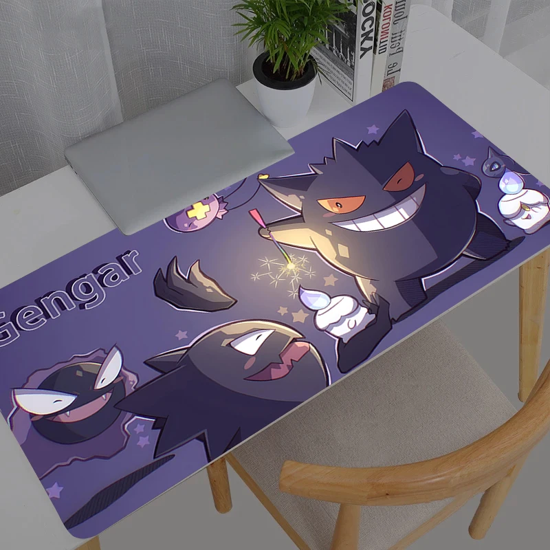 Mouse Pad Anime Pokemon Pikachu Gengar Gaming Accessories Varmilo Keyboard Desk Mat Gabinete Gamer Carpet Mousepad Mouse Mats