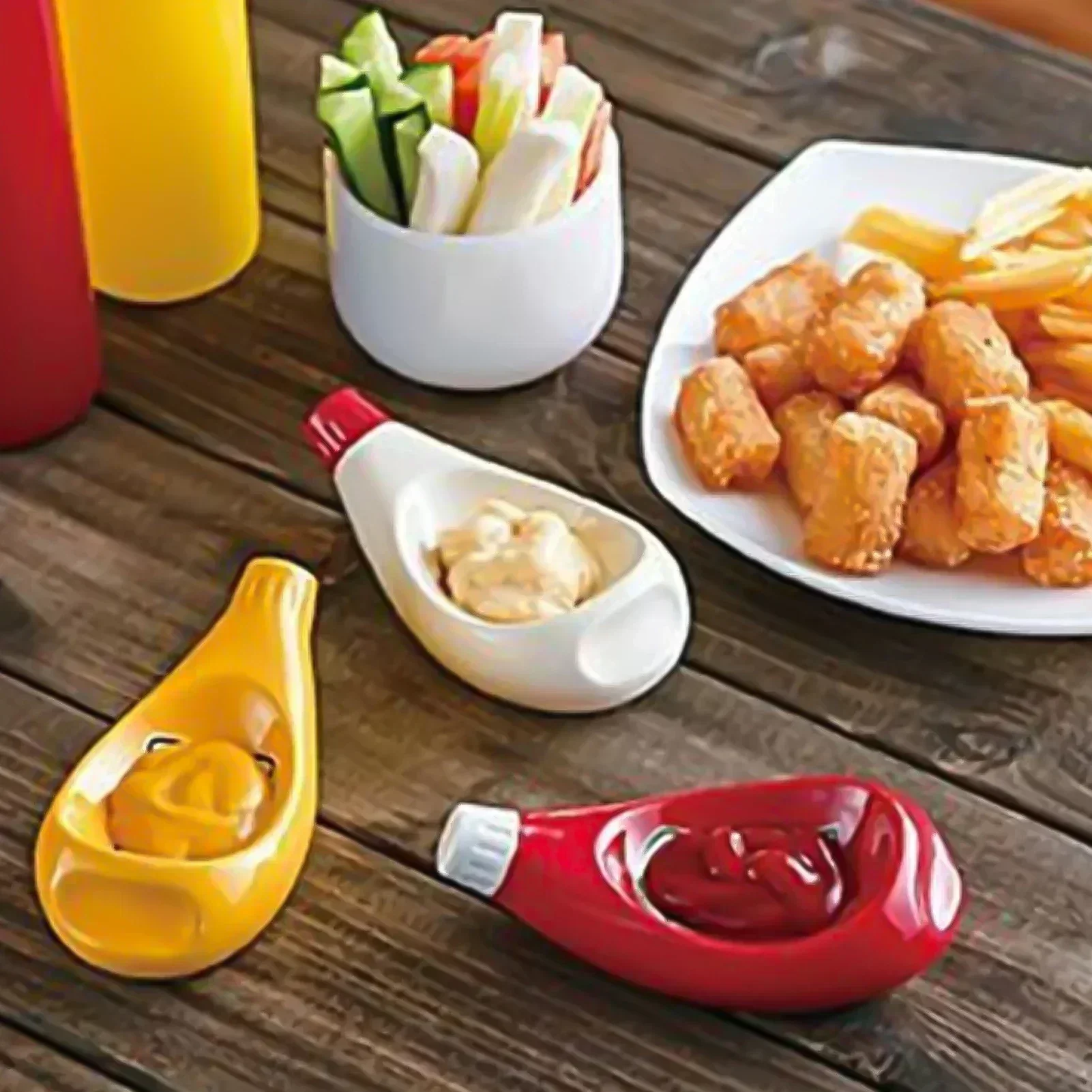 Tomato Shaped Plates Soy Sauce Dish Creative Tomato Sauce Dish Salad Dressing Seasoning Dish Table Decoration Ceramic Plate
