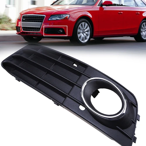 Imagen 2 del producto Par de luces antiniebla del parachoques delantero, cubierta de rejilla, lado izquierdo/derecho 8K0 807 682 para Audi A4 B8 2007 2008 2009 2010 2011, pre-facelift