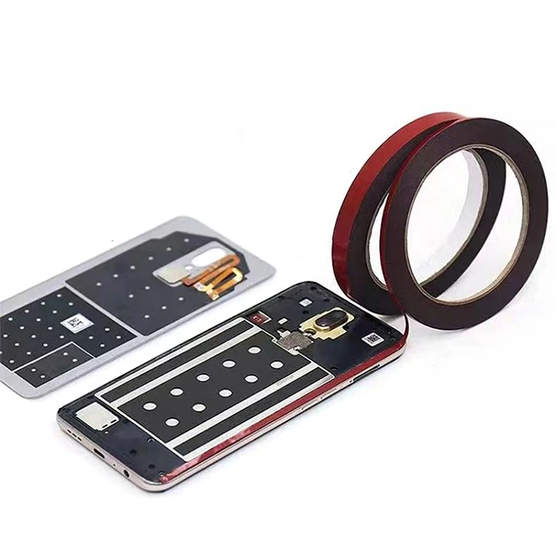 Fita dupla face de 10m, 2/3/5/10mm, adesivo de espuma autoadesivo para reparo de celular e tela sensível ao toque, painel lcd, correção de celular