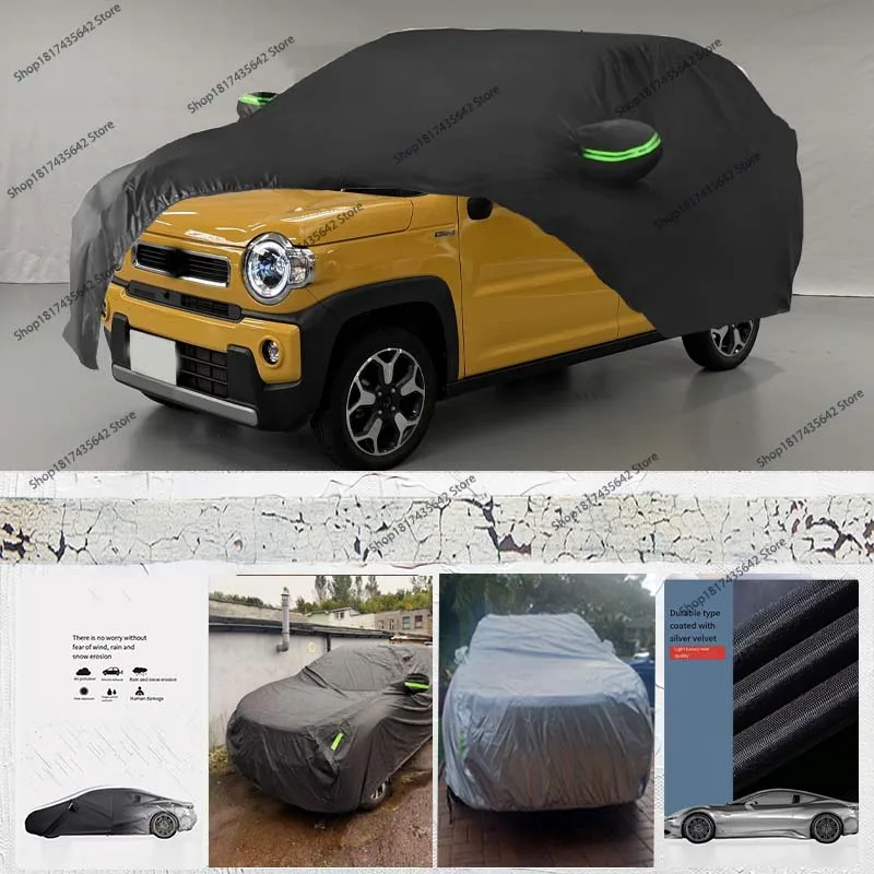 

Защитный полный автомобильный чехол для Suzuki Hustler, уличный полный автомобильный чехол, водонепроницаемый солнцезащитный козырек, пылезащитный