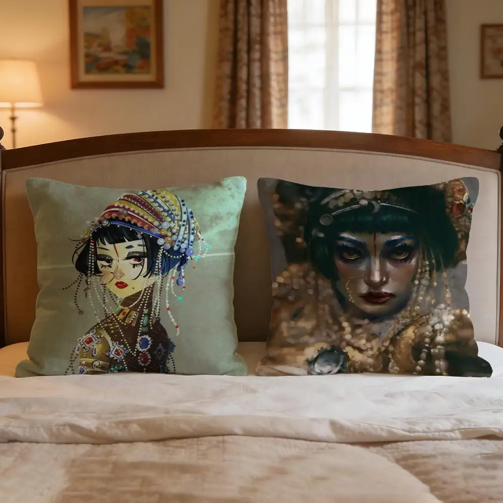 Show Love, Death & Robots Cushion Cover 4Pcs Decorative Covers Soft Cushion Case for Sofa Couch Decor 40x40 45x45 Pillowcases