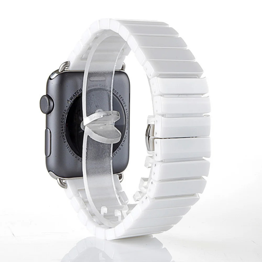 Ceramic Strap for Apple Watch Band 45mm 41mm 44mm 40mm 46mm 42mm 38mm Ultra 49mm Metal Bracelet iWatch Series 10 9 8 7 SE 3 5 6