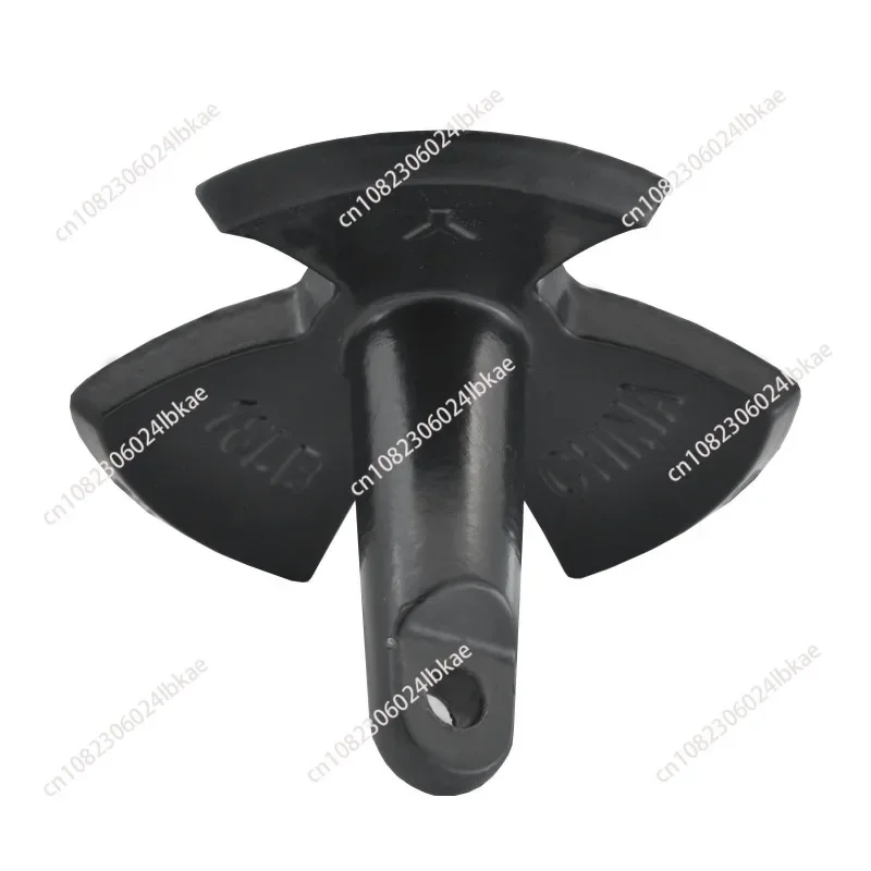 for Boats Up To 10ft  River Anchor 12LBS Boat Anchor Cast Iron Black Vinyl-Coated with Shackle Marine Grade Mushroom Anchor