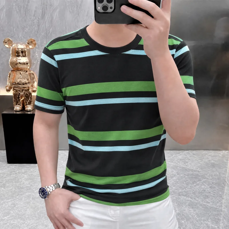 2026 Summer Men's Fashion Casual Round-neck Pullover Short-Sleeve T-Shirt Top