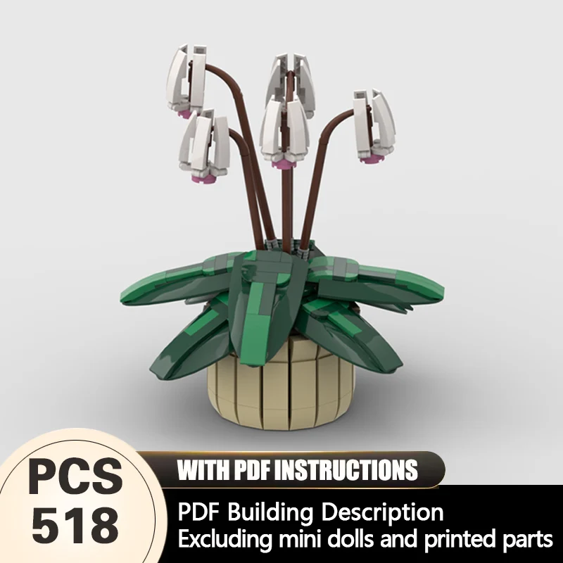 

Creators Plant Series Model MOC Building Bricks Sowbread Flower Modular Technology Gifts Holiday Assemble Children Toys Suit
