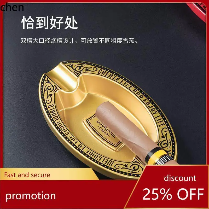 

H1 cigar tray ashtray double slot large diameter portable menstylish cigar special large ashtray