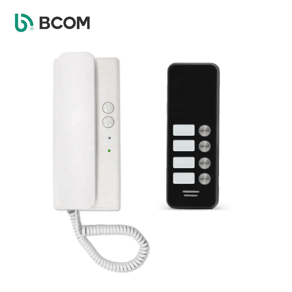 Bcomtech Door Supplier 2 Wired Door Phone Kit White 2 Wire Connection CE FCC ROHS 18 Month Warranty Unlock/Call