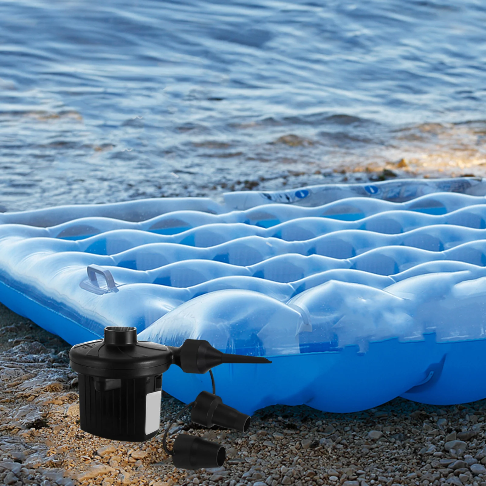 Boquillas de bomba de plástico, 4 Uds., cabezales de repuesto de inflador de aire negros para colchón, accesorios de boquillas de cama de aire de 3 tamaños