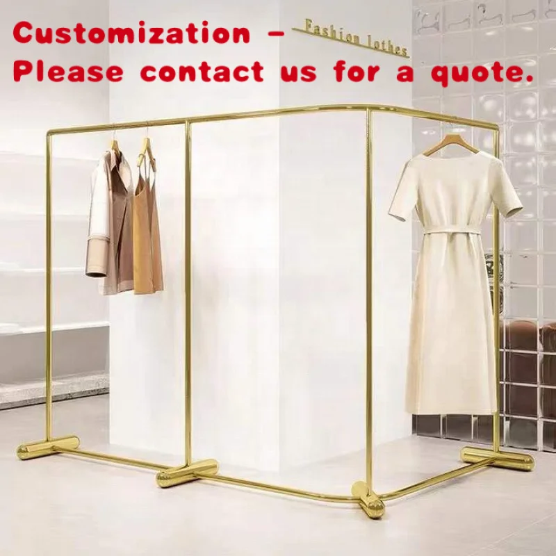 

custom.Customized New Style Stainless Steel Metal Clothes Display Rack Women's Clothing Store