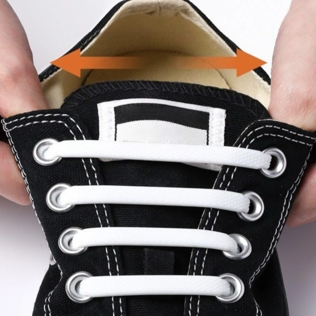 16 sztuk/opakowanie Elastyczne sznurówki silikonowe bez wiązania - Wygodne, rozciągliwe i elastyczne sznurówki do sneakersów, butów codziennych i butów sportowych. — zdjęcie 5