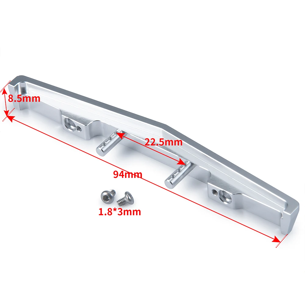 MIBIDAO Metal Alloy Front Rear Bumper for Axial SCX24 AXI00001 Chevrolet C10 1/24 RC Crawler Car Model Upgrade Parts Accessories