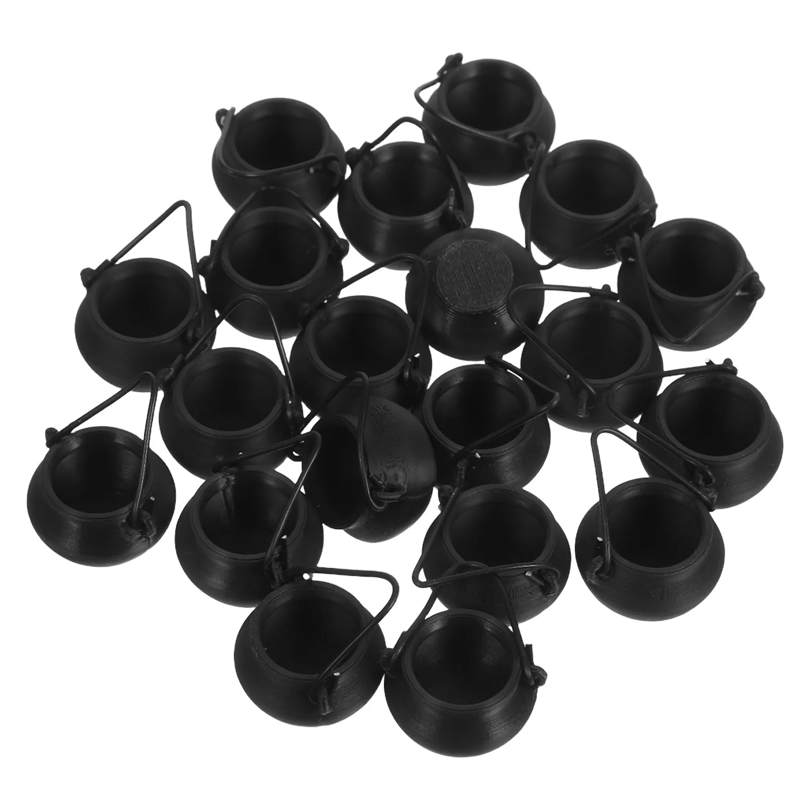 

20Pcs Small Plastic Cauldrons Sturdy Lightweight Halloween Party Accessories and Home Decoration Cauldron Ceramic