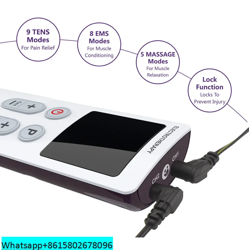 Portable TENS EMS Muscle Stimulator Tens Machine Pain Relief Physical Therapy Equipments