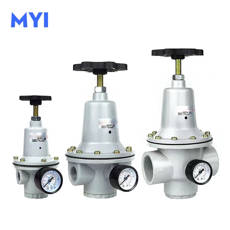 1 PCS Air Regulator QTY-8 QTY-10 QTY-15 QTY-20 QTY-25 QTY-32 QTY-40 QTY-50 Air Source Treatment Pneumatic Regulator Tool