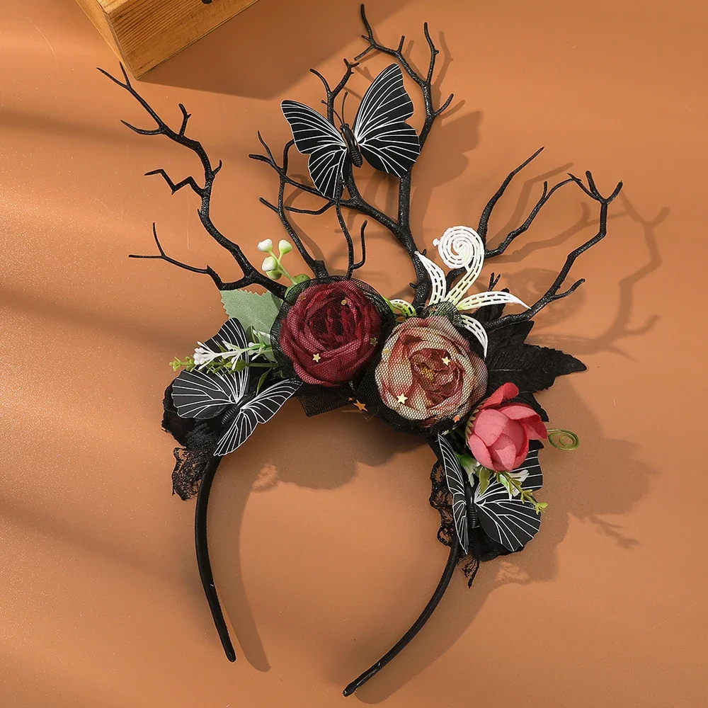 

Halloween Simulated Flowers Headbands New Hairbands for Women Headbands Hair Accessories