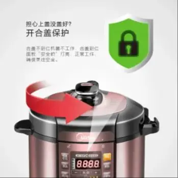 6L Household Electric Pressure Cooker with Double Inner Pots, Smart Timer, Fully Automatic Electric Pressure Cooker