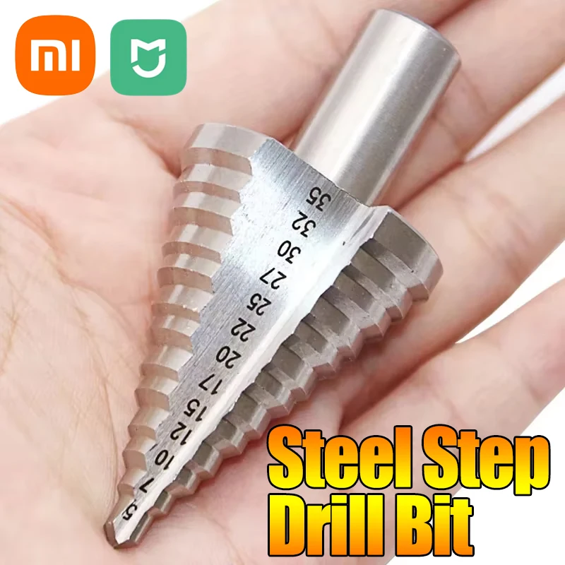 Xiaomi 5-35MM High Speed Steel Step Drill Bit Wood Metal Drilling Bit HSS Power Tools Cutter Industrial Reamer Tool Accessories