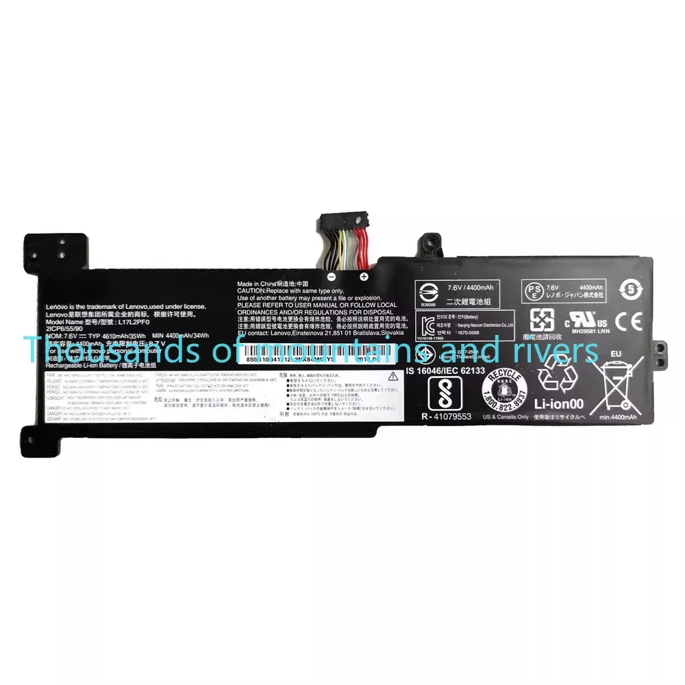 

L17M2PF0 L17L2PF0 L17M2PF1 L17M2PF2 Laptop Battery For Lenovo IdeaPad 330 330G 15ARR 81D2005CUS 7.5V 4610mAh