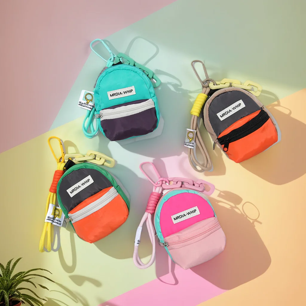 Summer Colorful Mini Coin Purse, Storage Bag, Hand Strap, Phone Case Clip, Anti-loss Pendant