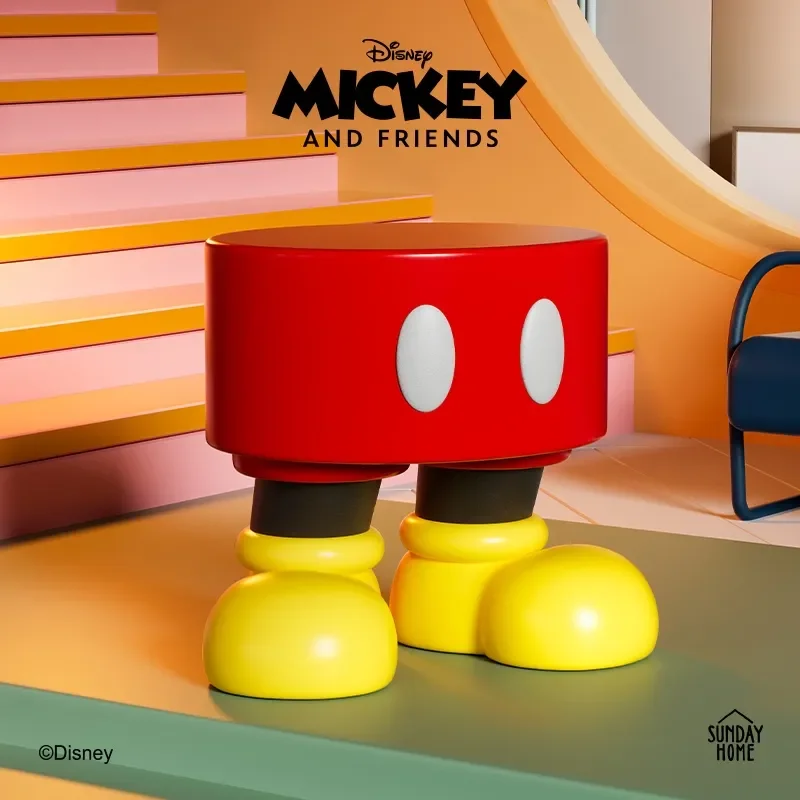 

2023 New Disney Anime Mickey Kids Stool Cartoon Trend Creative Home Decoration Take Off Shoe Stool Housewarming New Home Gifts