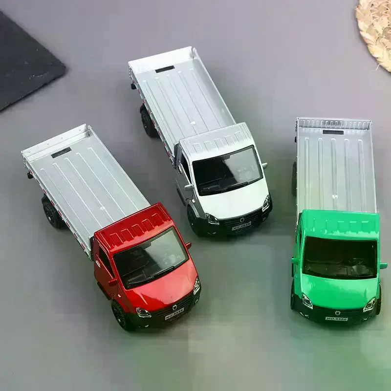 

1/36 Scale Alloy Pullback Three-door Truck, Stylish Design, Can Carry Cargo Boy's Toy Die-cast Metal Kids Toy Transport Truck
