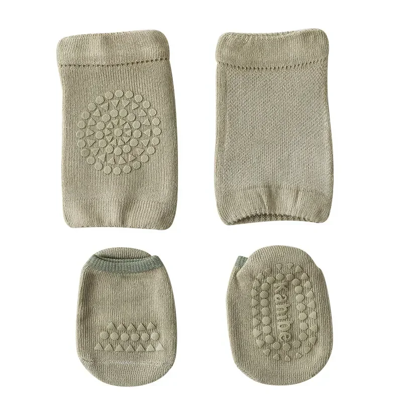 C17 For Girls Boys 2Pcs Slip Toddler Anti SockSoft Newborn Baby Girl Boy Sport Socks and Knee Infant Set Summer Spring New
